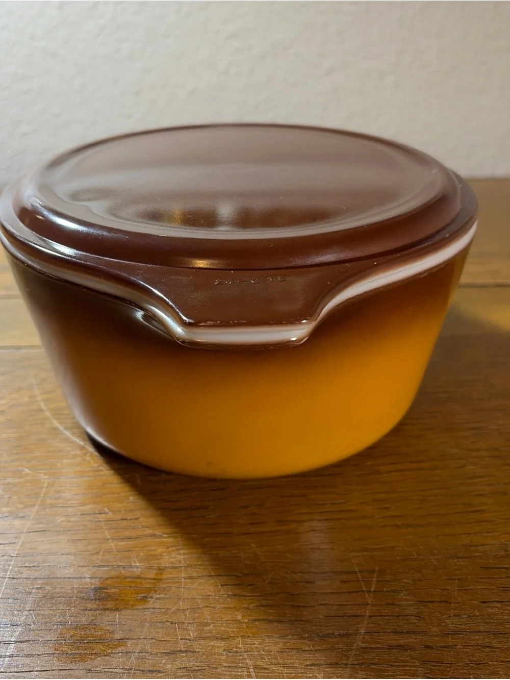 Vintage Pyrex Old Orchard Brown 1.5 Quart Casserole Dish With Lid 474